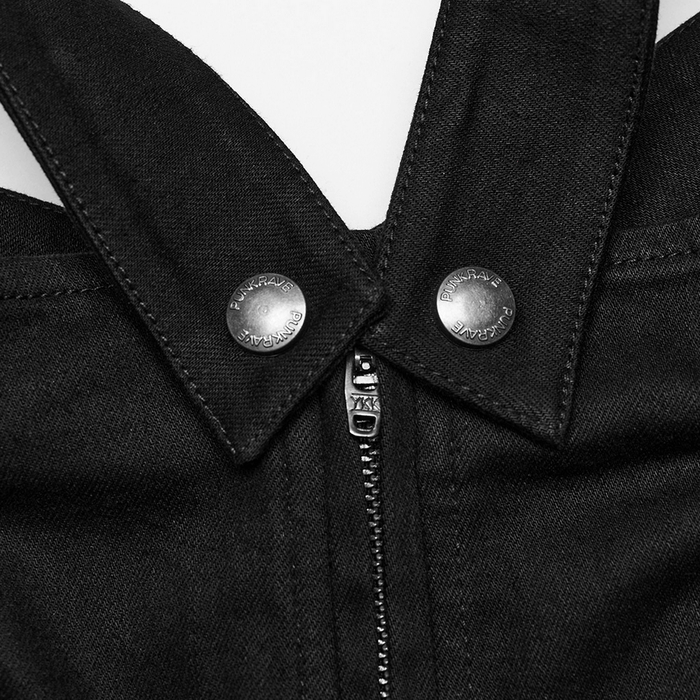 US SALE of Punk Female Riveted Shorts with Detachable Cargo Pockets