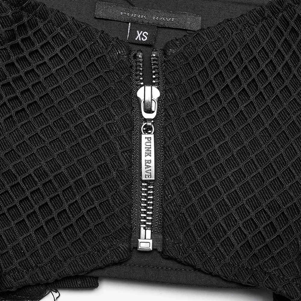 Punk Interlaced Corset Belt with Metal Studs and Zip