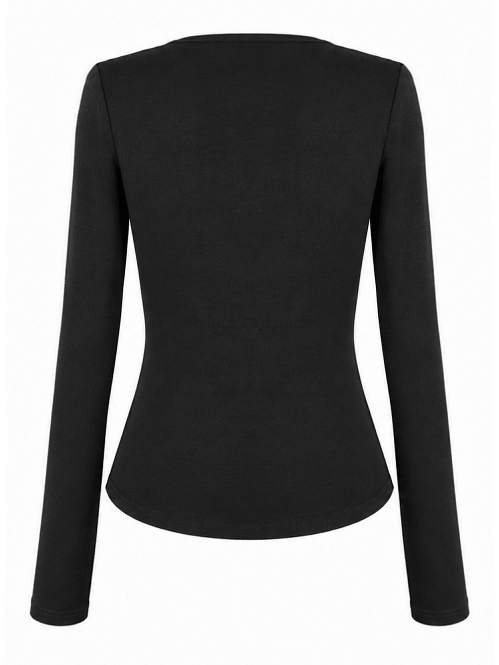 Punk Long Sleeve Top with Fishnet and Ring Accents