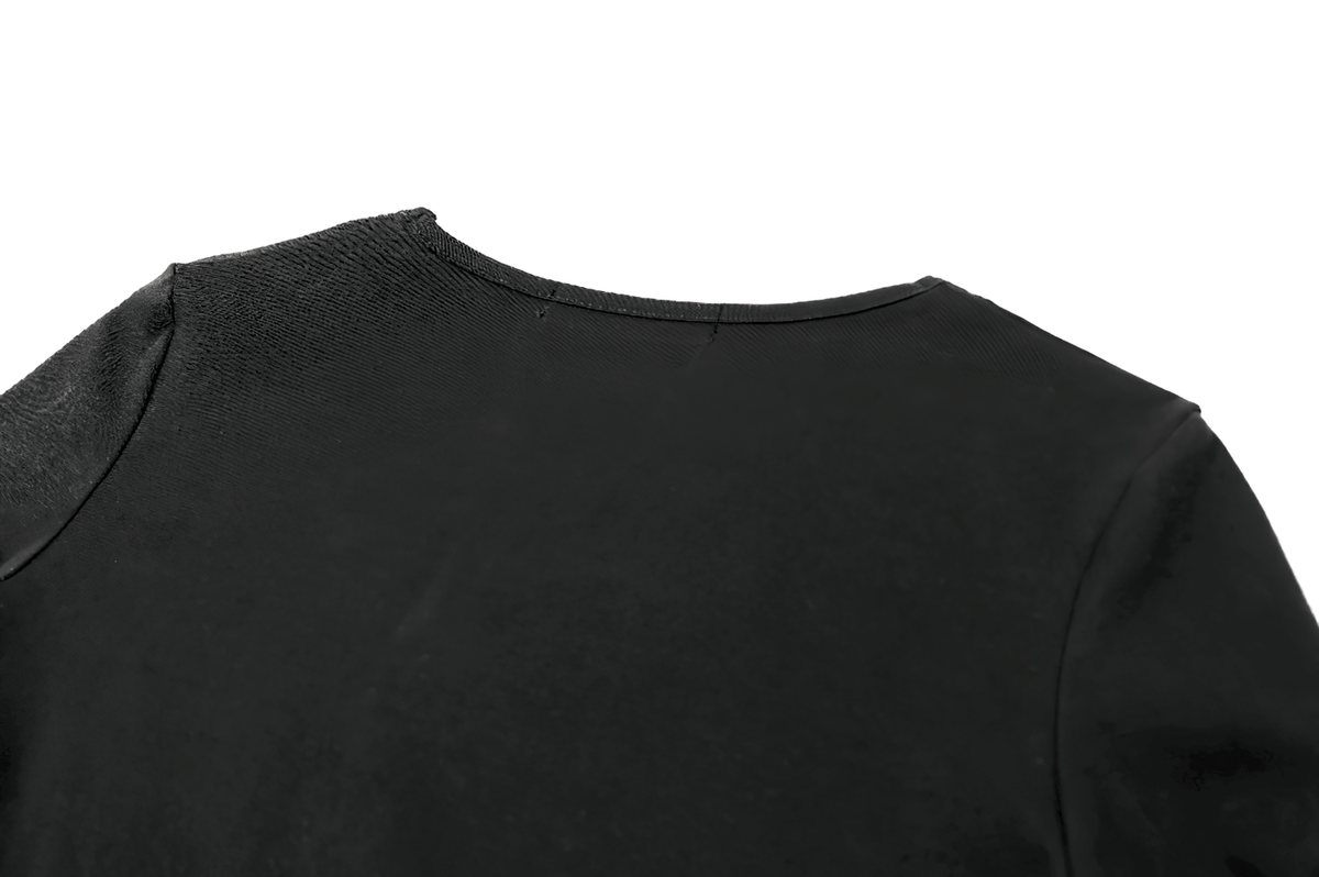 Punk Long Sleeve Top with Fishnet and Ring Accents