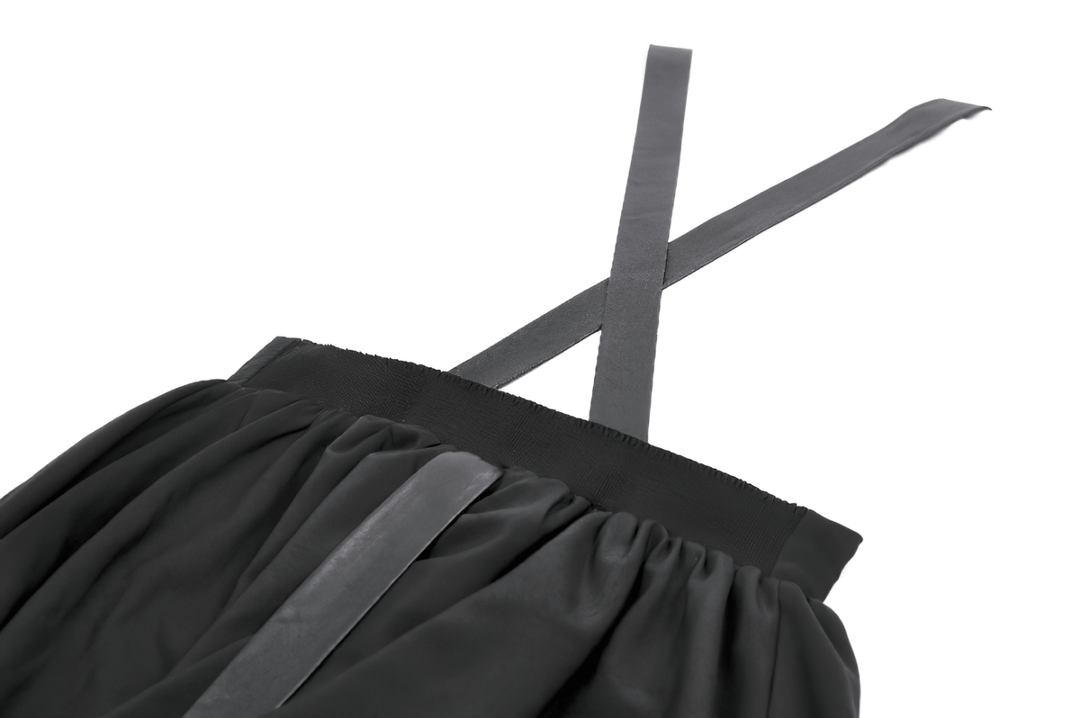 Punk Style Black Dress with Bat Bodice and Heart Detail