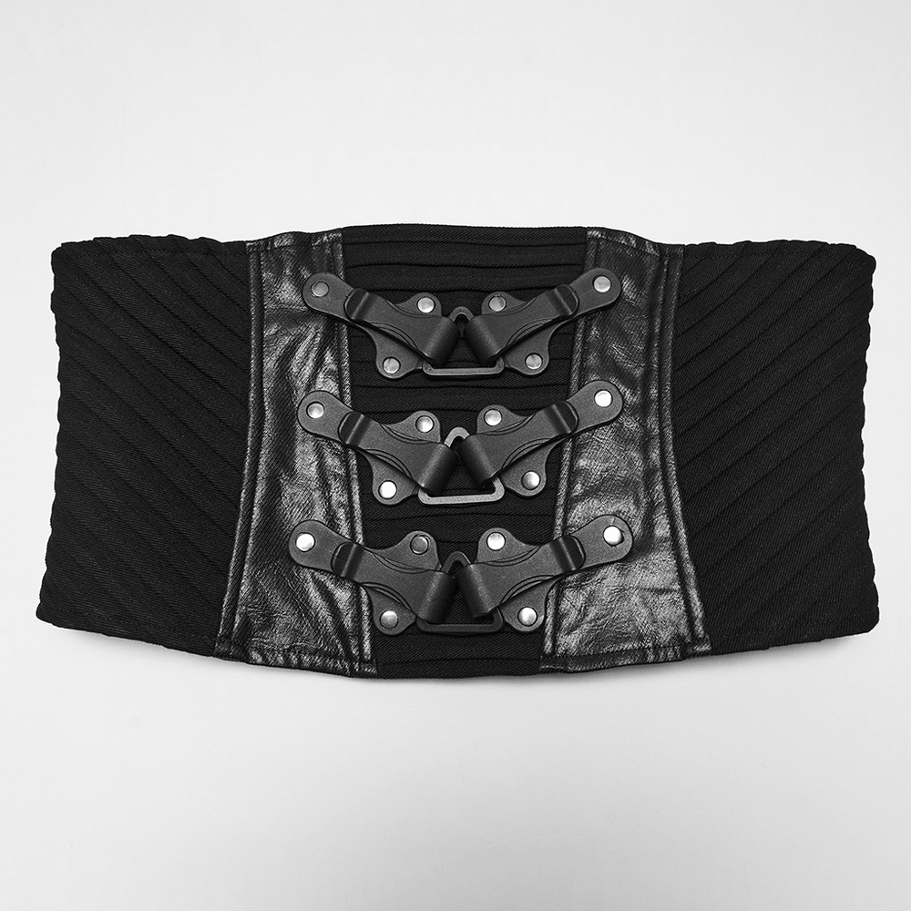 Punk Techwear Corset with Buckle Hardware for Men