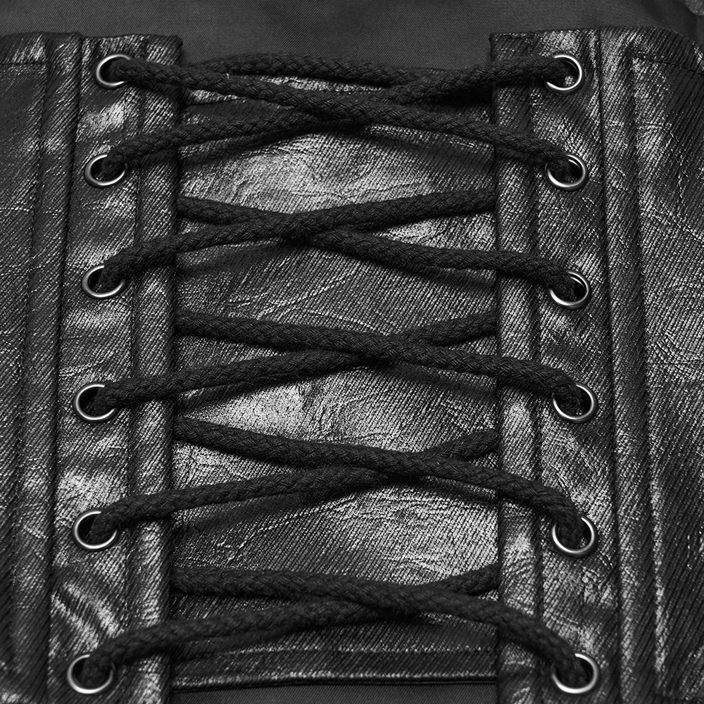 Punk Techwear Corset with Buckle Hardware for Men