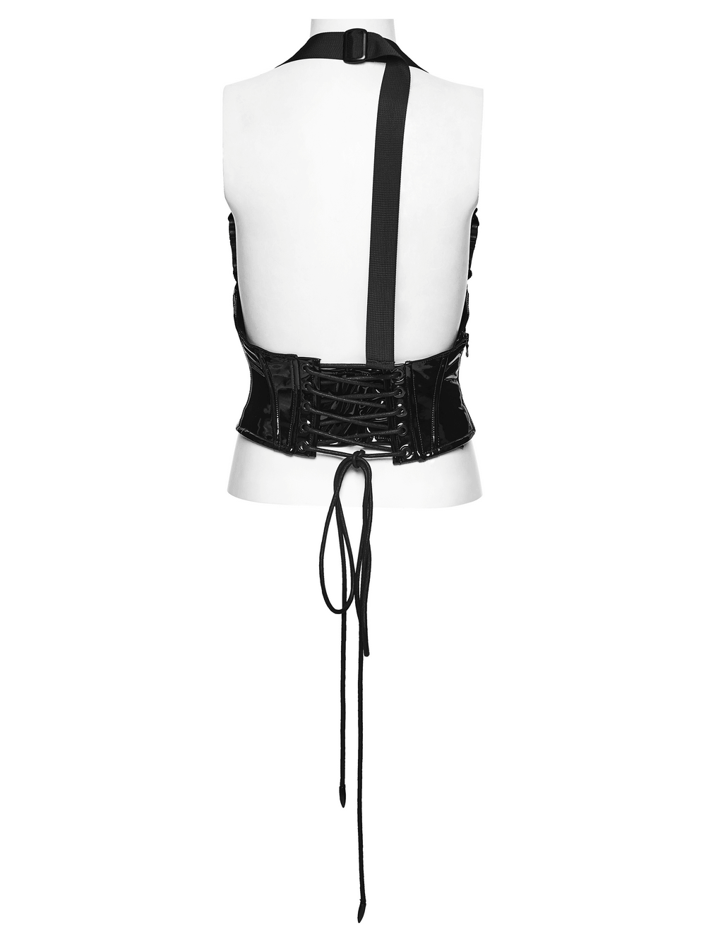 Punk Underbust Corset with Adjustable Straps for Women