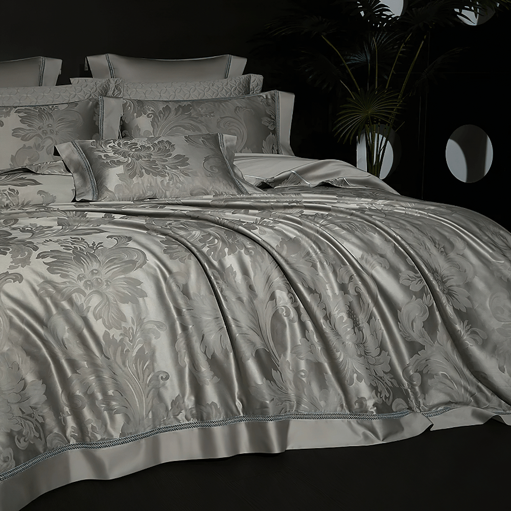 Refined Egyptian Cotton Jacquard Duvet Cover Bedding Set