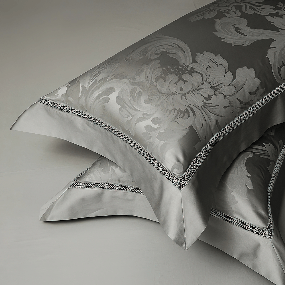 Refined Egyptian Cotton Jacquard Duvet Cover Bedding Set