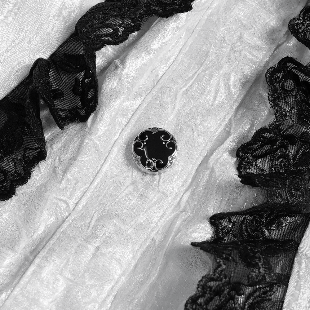 Romantic Gothic Blouse with Flared Lace Sleeves