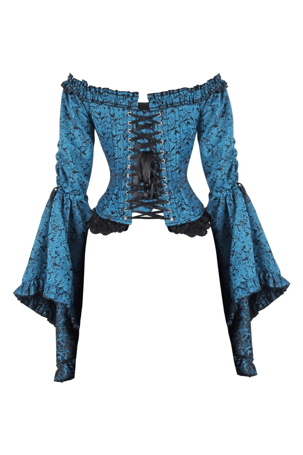 Romantic Gothic Off Shoulder Corset with Bell Sleeves