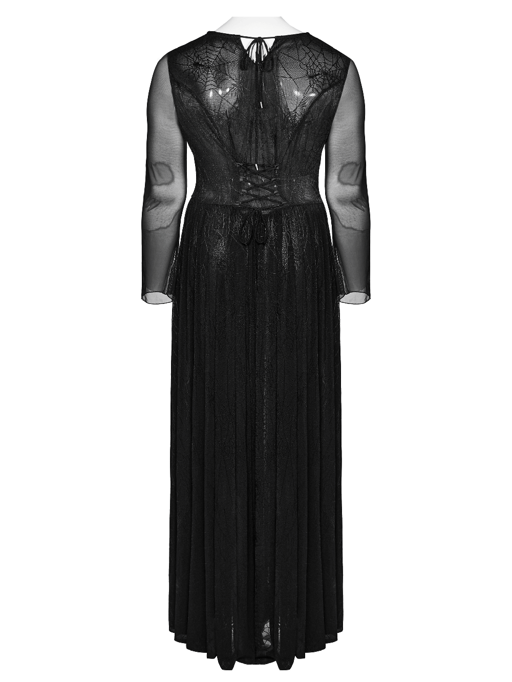 Sexy Mesh Gothic Dress with Spiderweb and Python Pattern