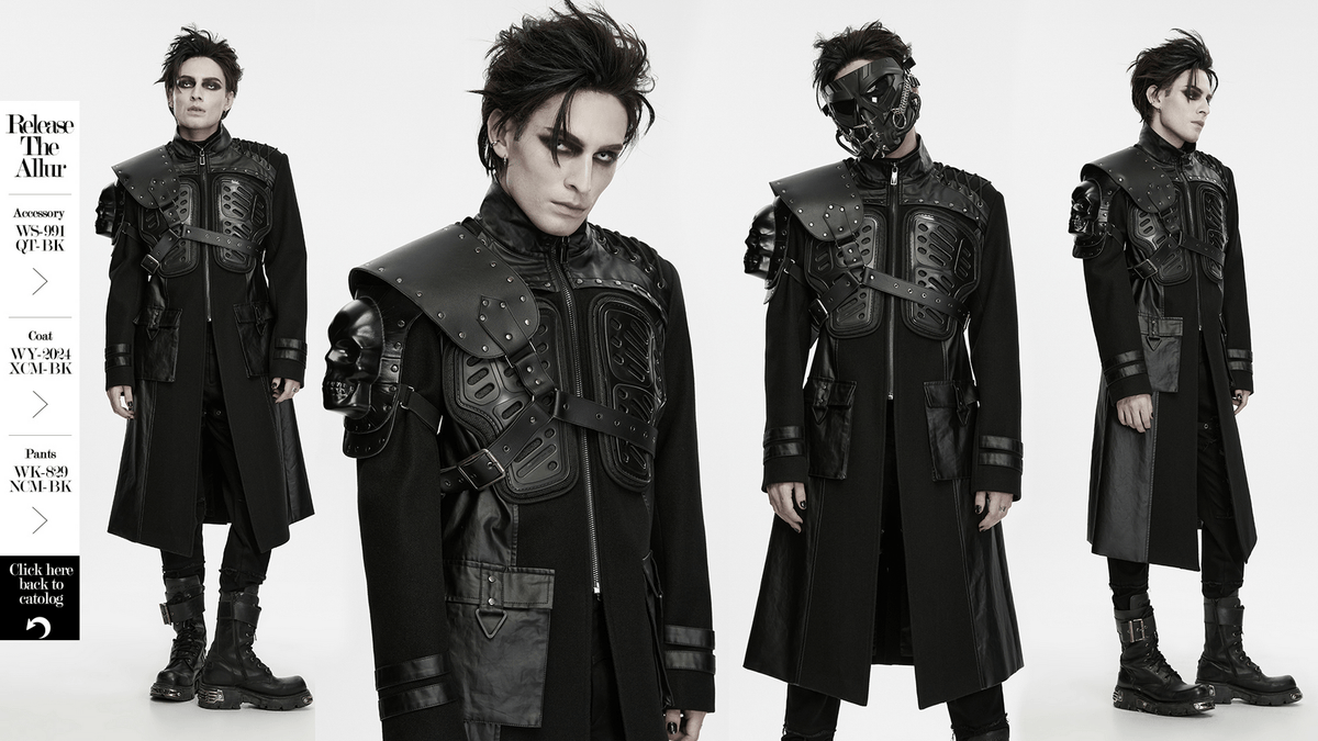 Skeletal Vanguard Shoulder Armor with Rivets and Straps