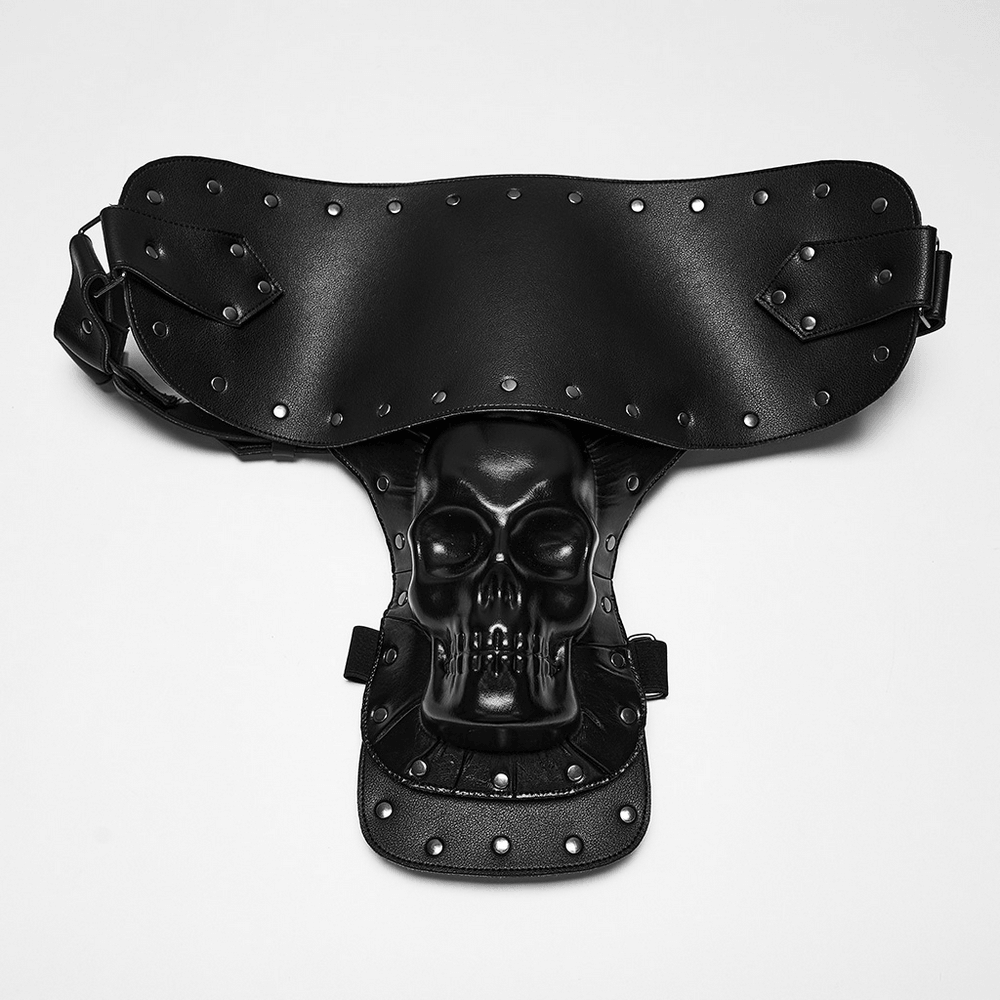 Skeletal Vanguard Shoulder Armor with Rivets and Straps