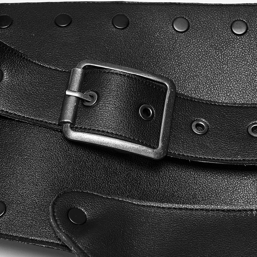 Skeletal Vanguard Shoulder Armor with Rivets and Straps