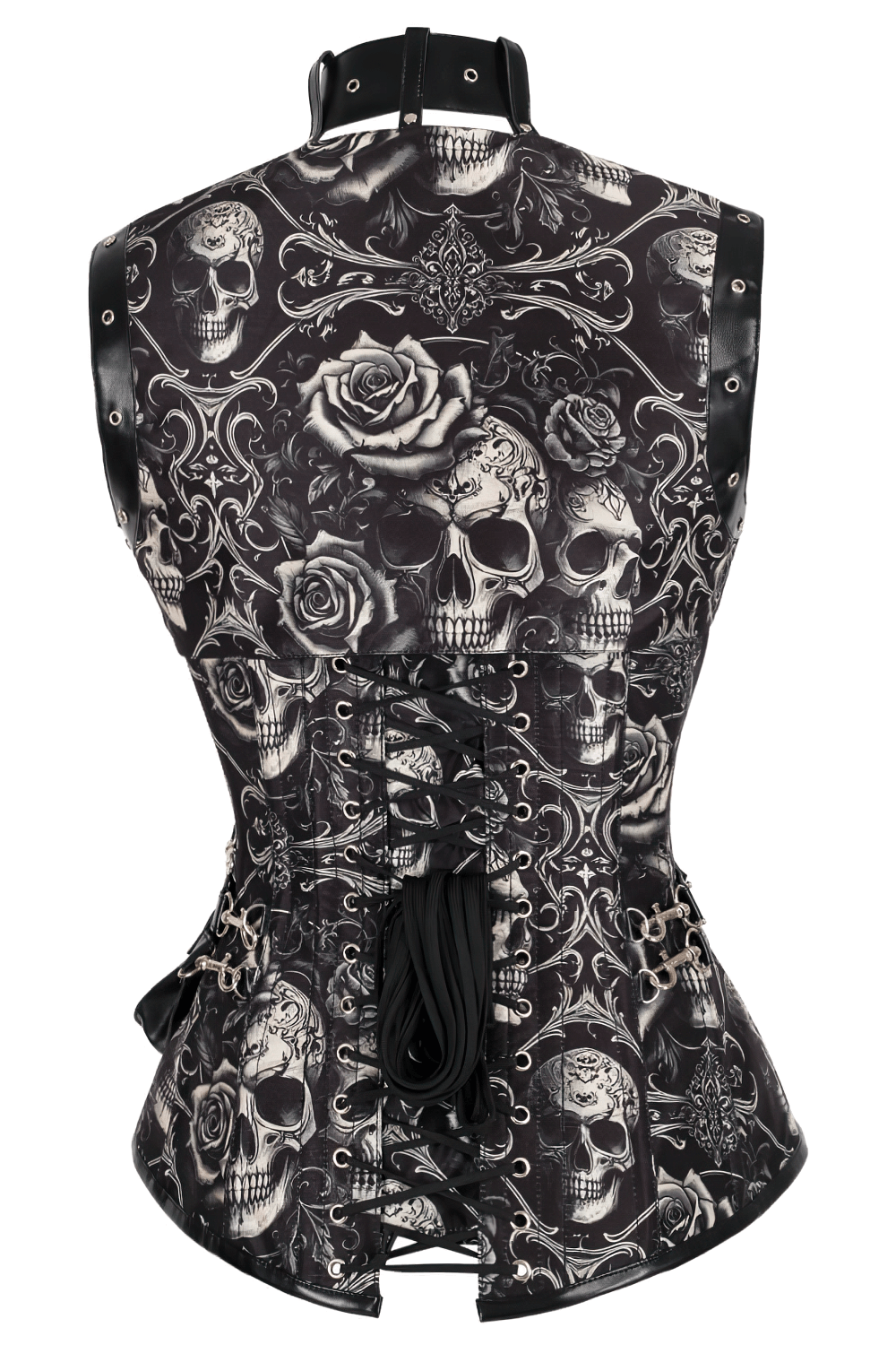 Skull Baroque Steampunk Overbust Corset With Shrug