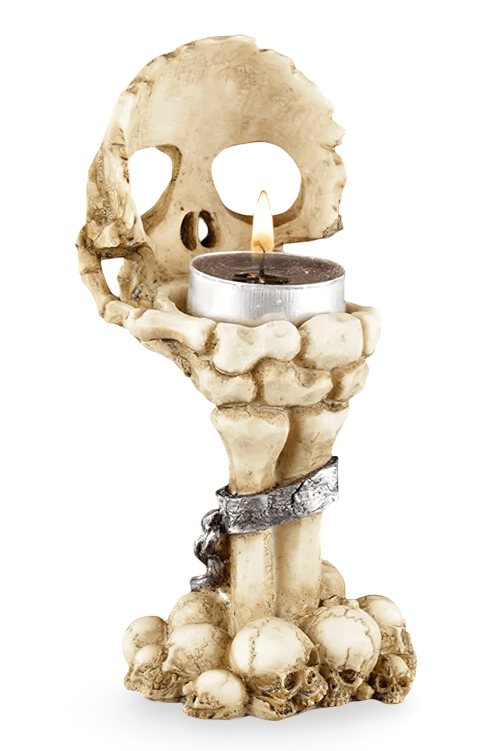 Skull Hand Tealight Holder for Gothic Halloween Decor