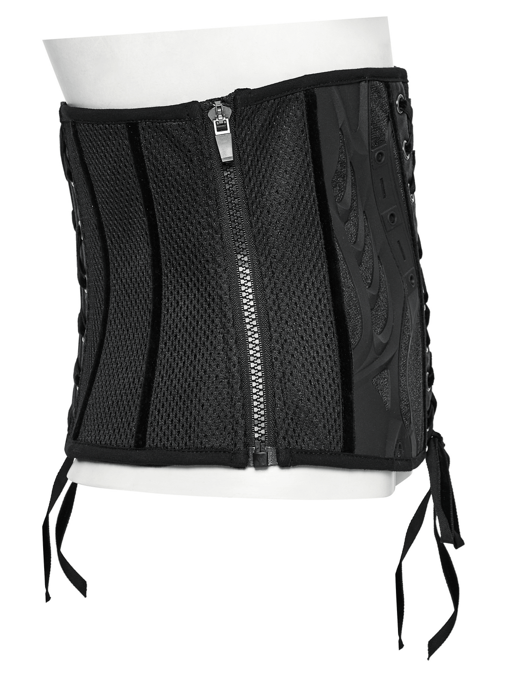 Sleek Lace-Up Underbust Corset in Stylish Black Design
