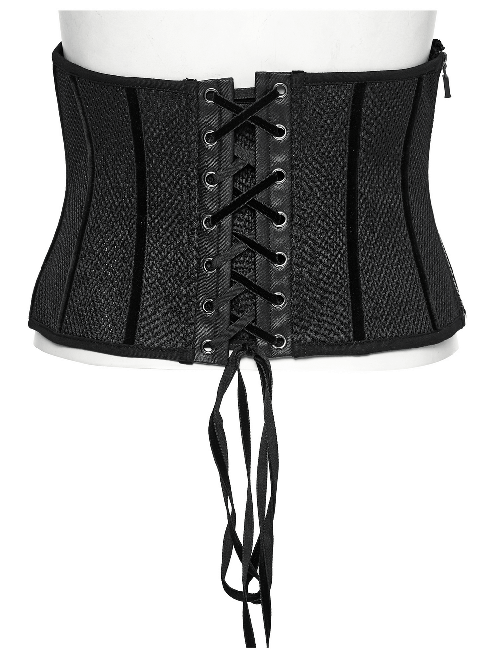 Sleek Lace-Up Underbust Corset in Stylish Black Design