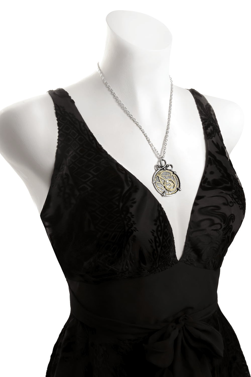 Steampunk Anguistralobe Pendant with Brass Astrolabe Dial