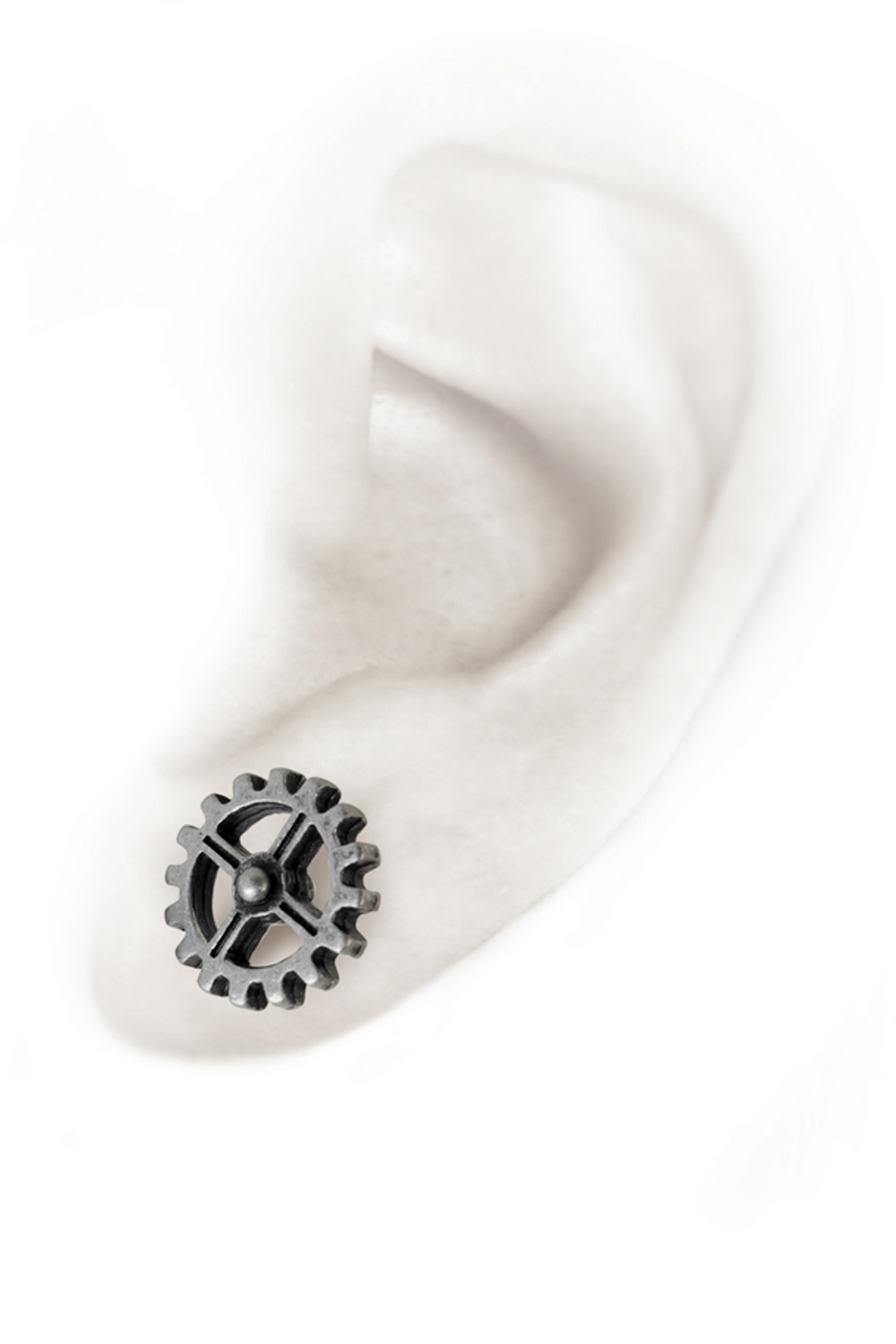 Steampunk Gear Earrings with Vintage Pewter Design