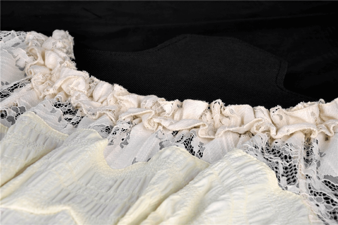 Steampunk Victorian Off-Shoulder Short Sleeves Lace Dress