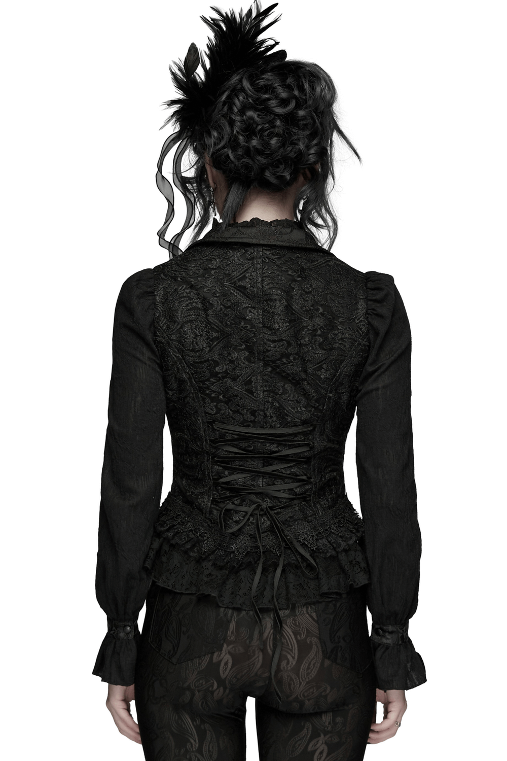 Stunning Waistcoat with Tassels and Ruffle Hem for Women