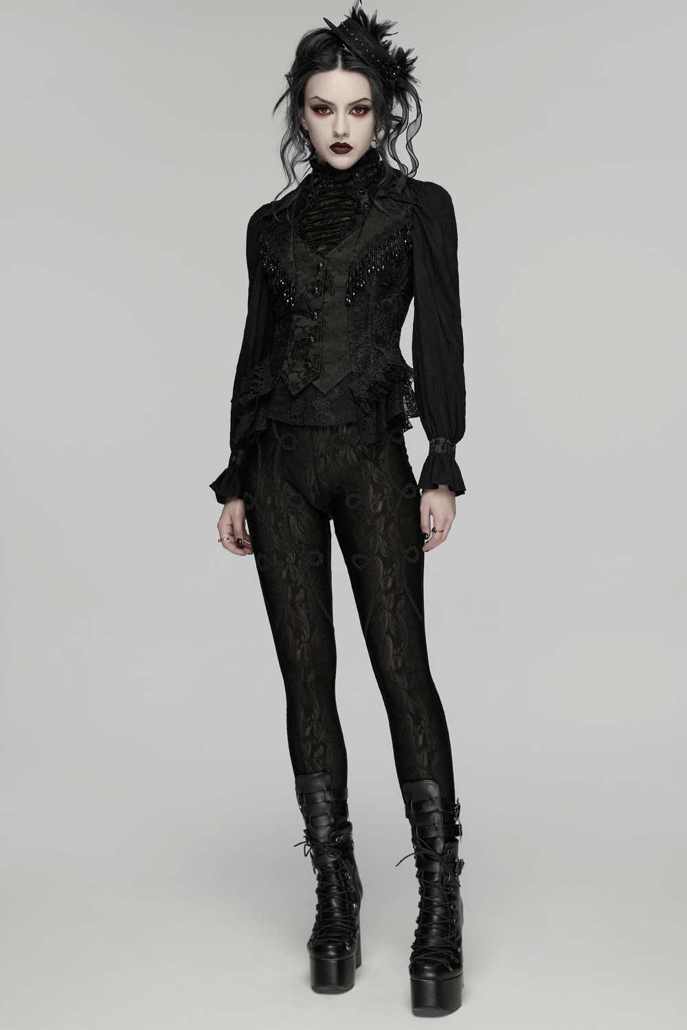 Stunning Waistcoat with Tassels and Ruffle Hem for Women