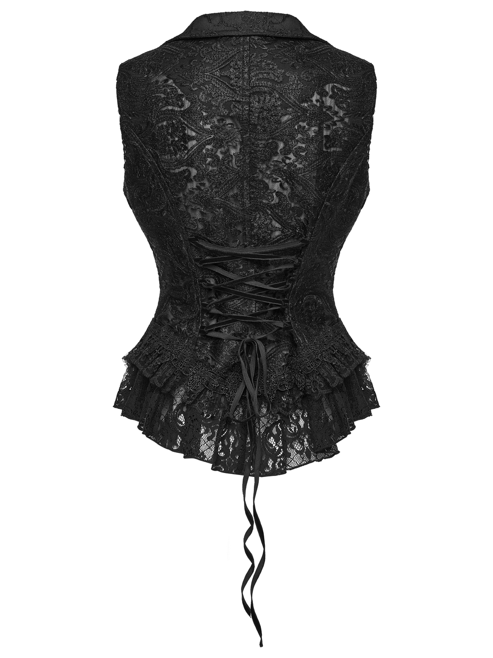 Stunning Waistcoat with Tassels and Ruffle Hem for Women