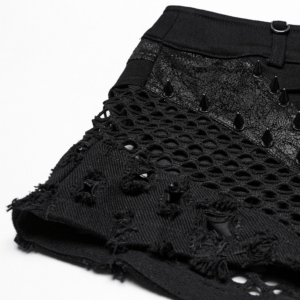 Stylish Gothic Shorts with Detachable Chiffon Cape