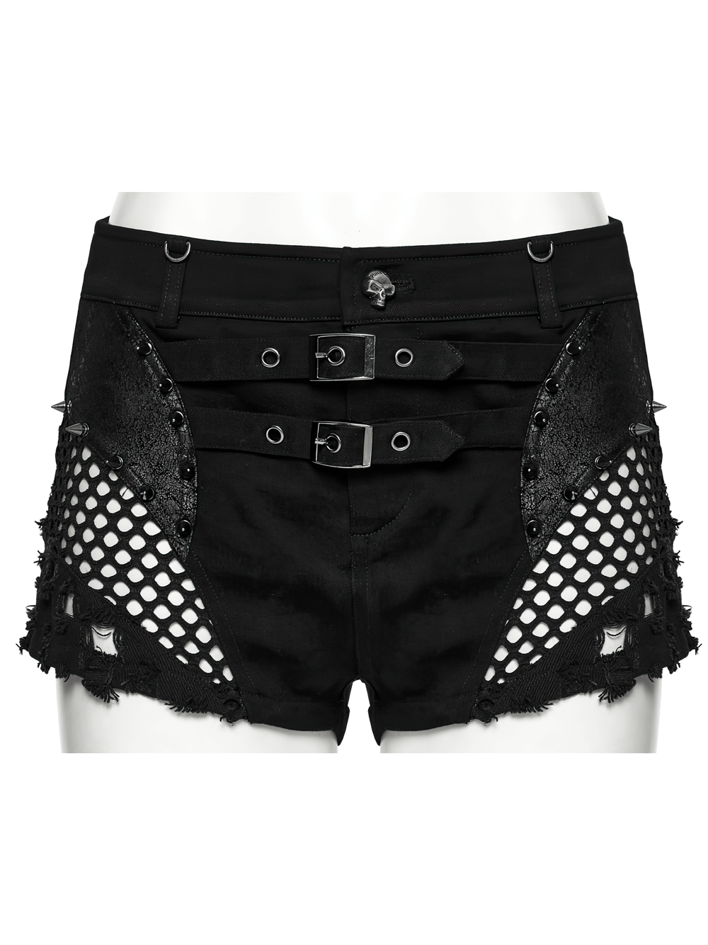 Stylish Gothic Shorts with Detachable Chiffon Cape