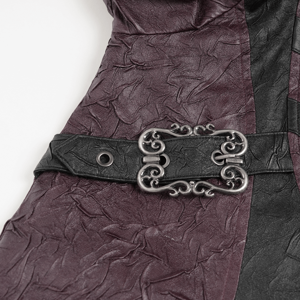 Stylish Longline Punk and Steampunk Buckle Coat