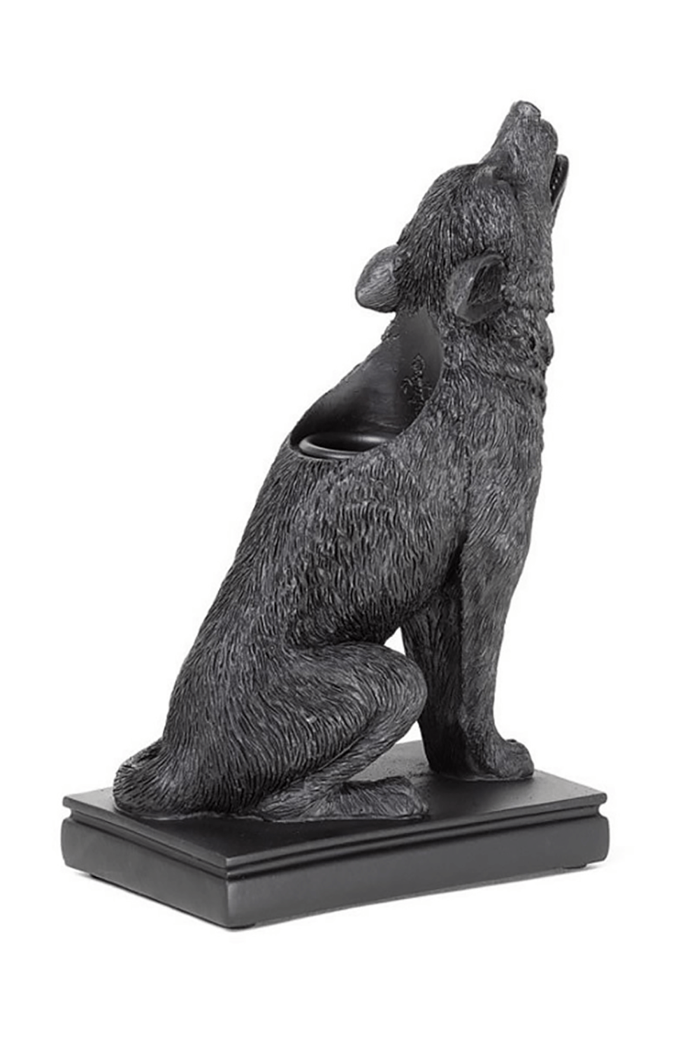 Ulula Noctis Wolf Candle Holder - Resin Wolf Howling Design