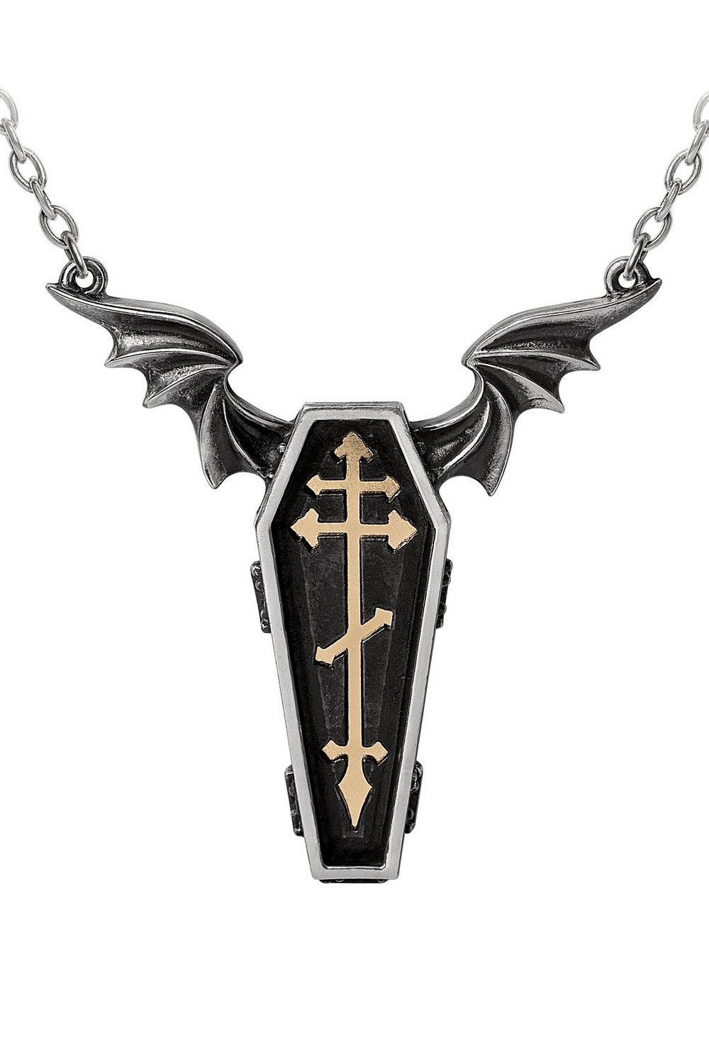 Undying Homage Skeleton and Coffin Couples Necklace