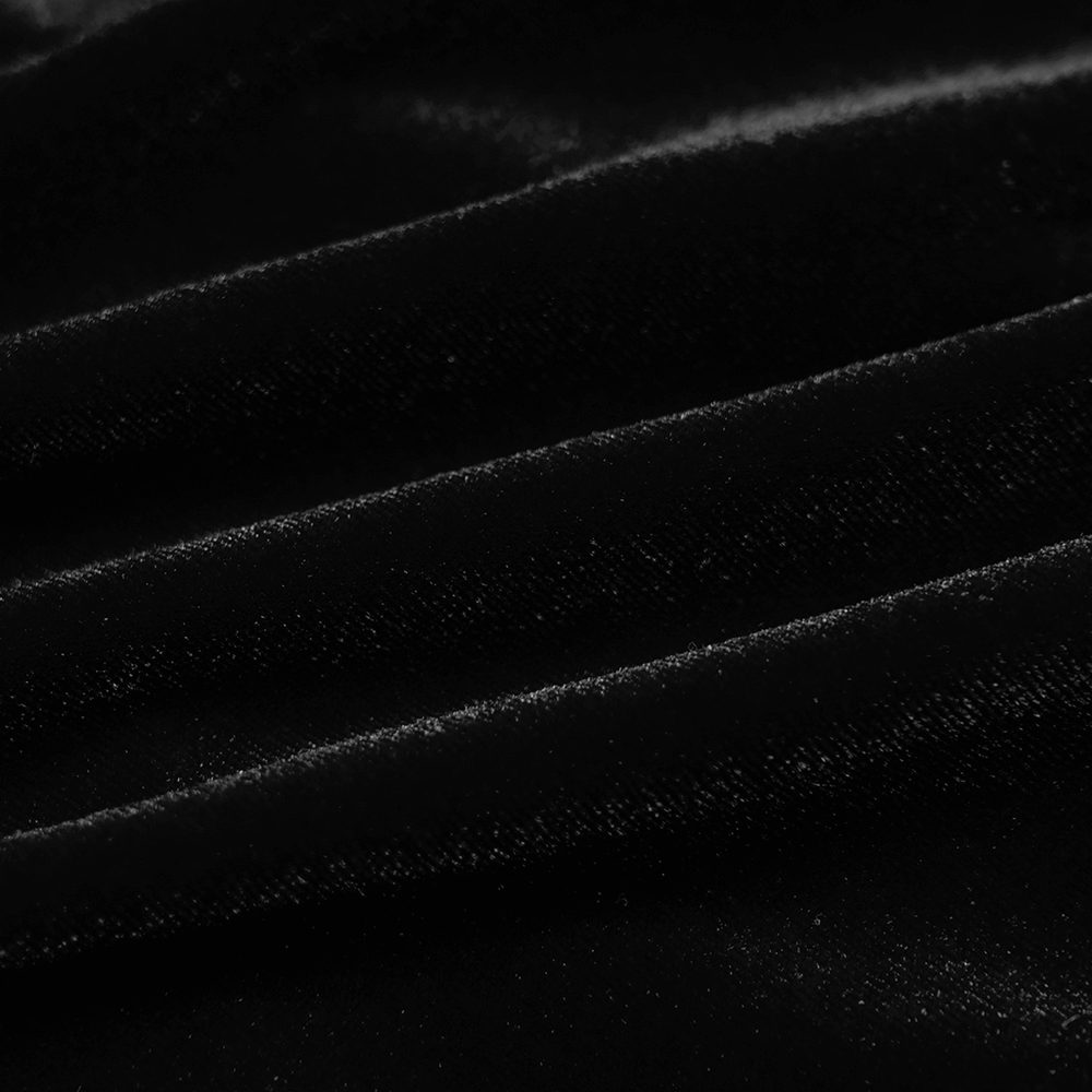 Velvet Mesh Gothic Sleeveless Irregular Hem High-Low Dress