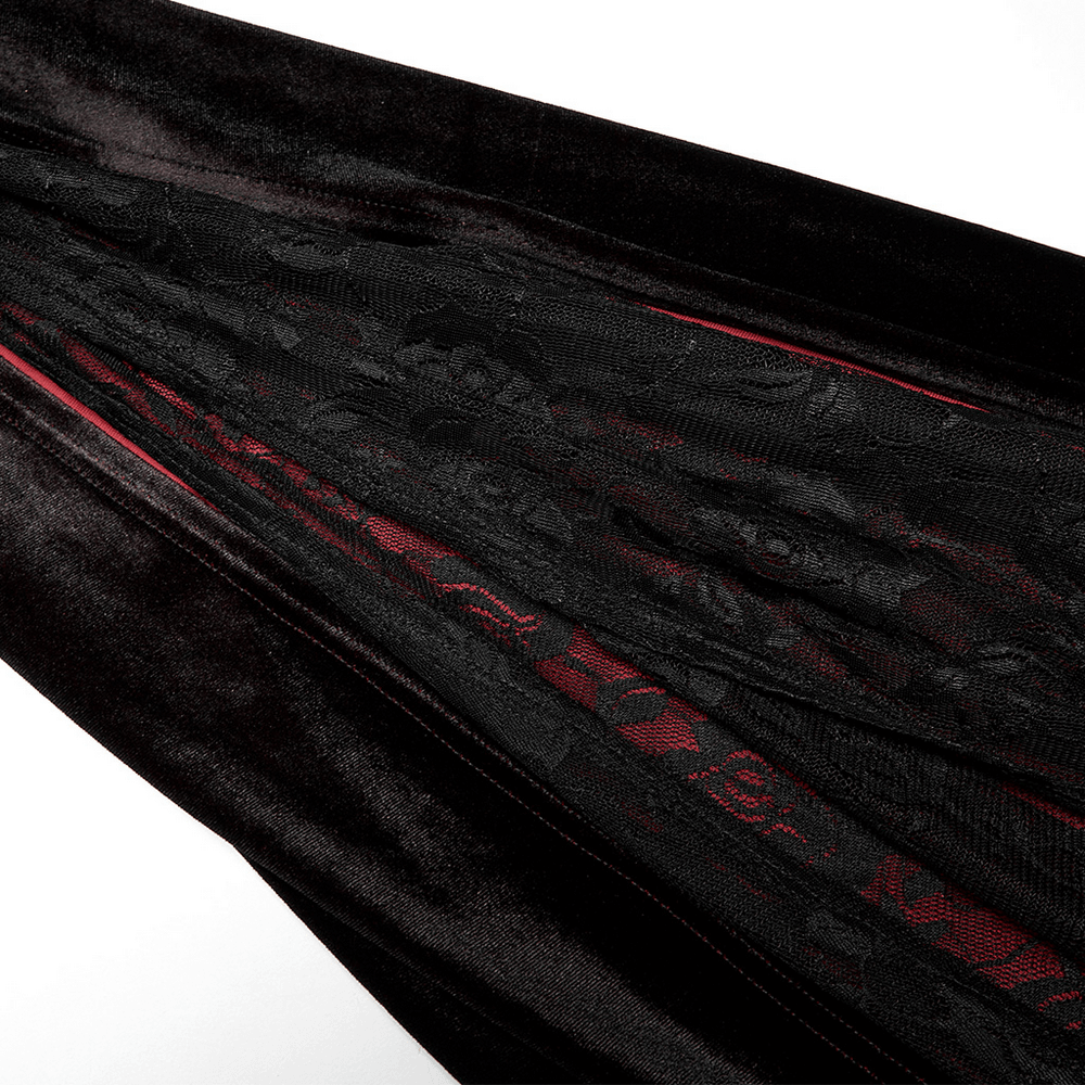 Velvet Off-Shoulder Red Gradient Medieval Dress