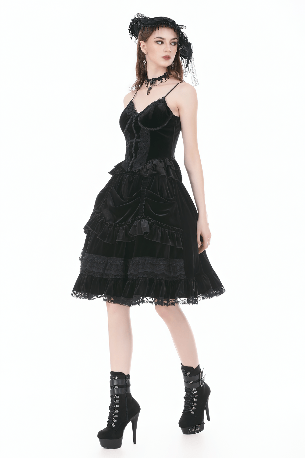 Victorian Dark Romance Spaghetti Strap Corset Top for Women