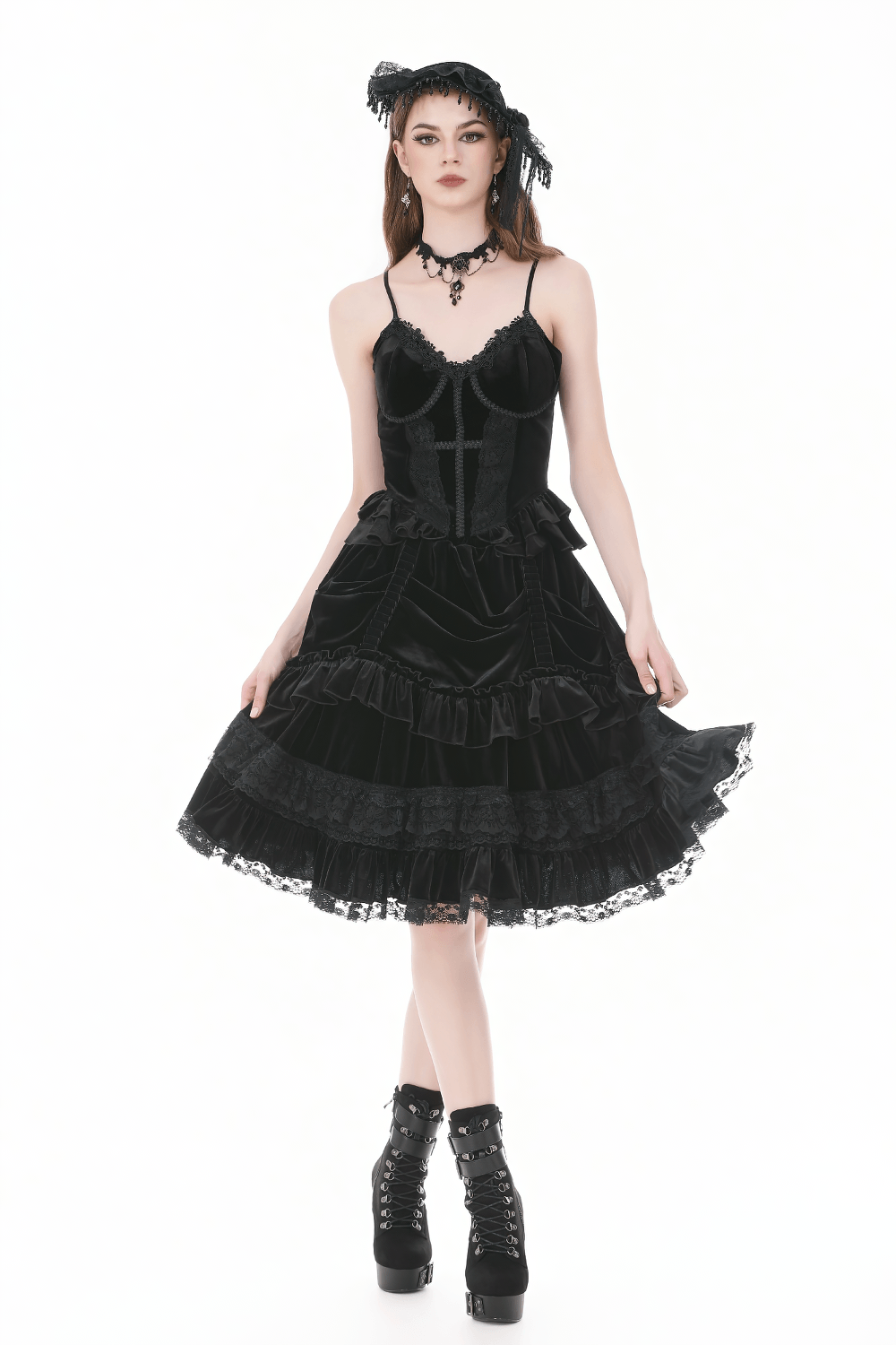 Victorian Dark Romance Spaghetti Strap Corset Top for Women
