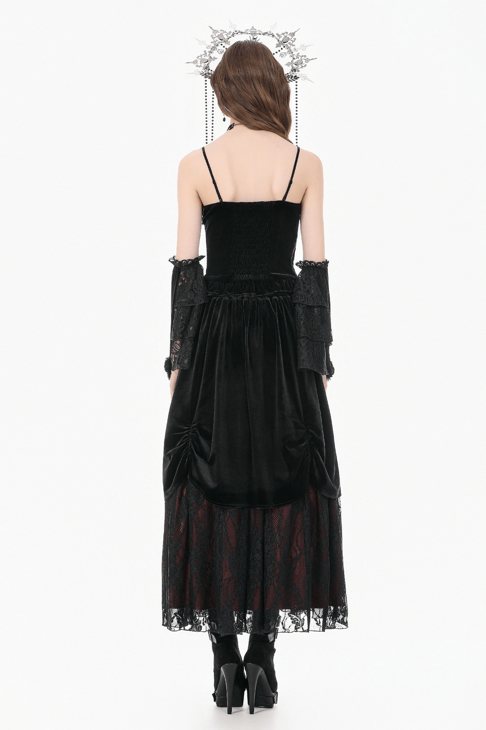 Victorian Floral Lace Arm Warmers for Alternative Styling