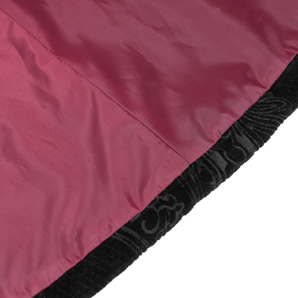 Victorian Gothic Brocade Tailcoat with Wine Red Velvet Trim