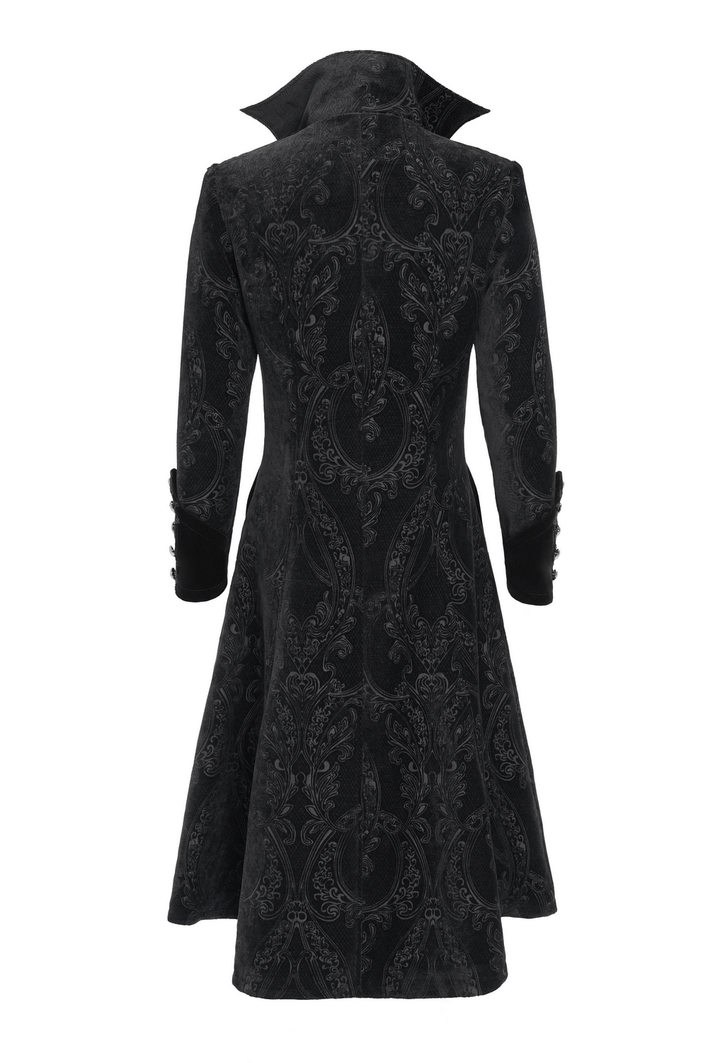 Victorian Gothic Tailcoat with Brocade and Metal Buttons
