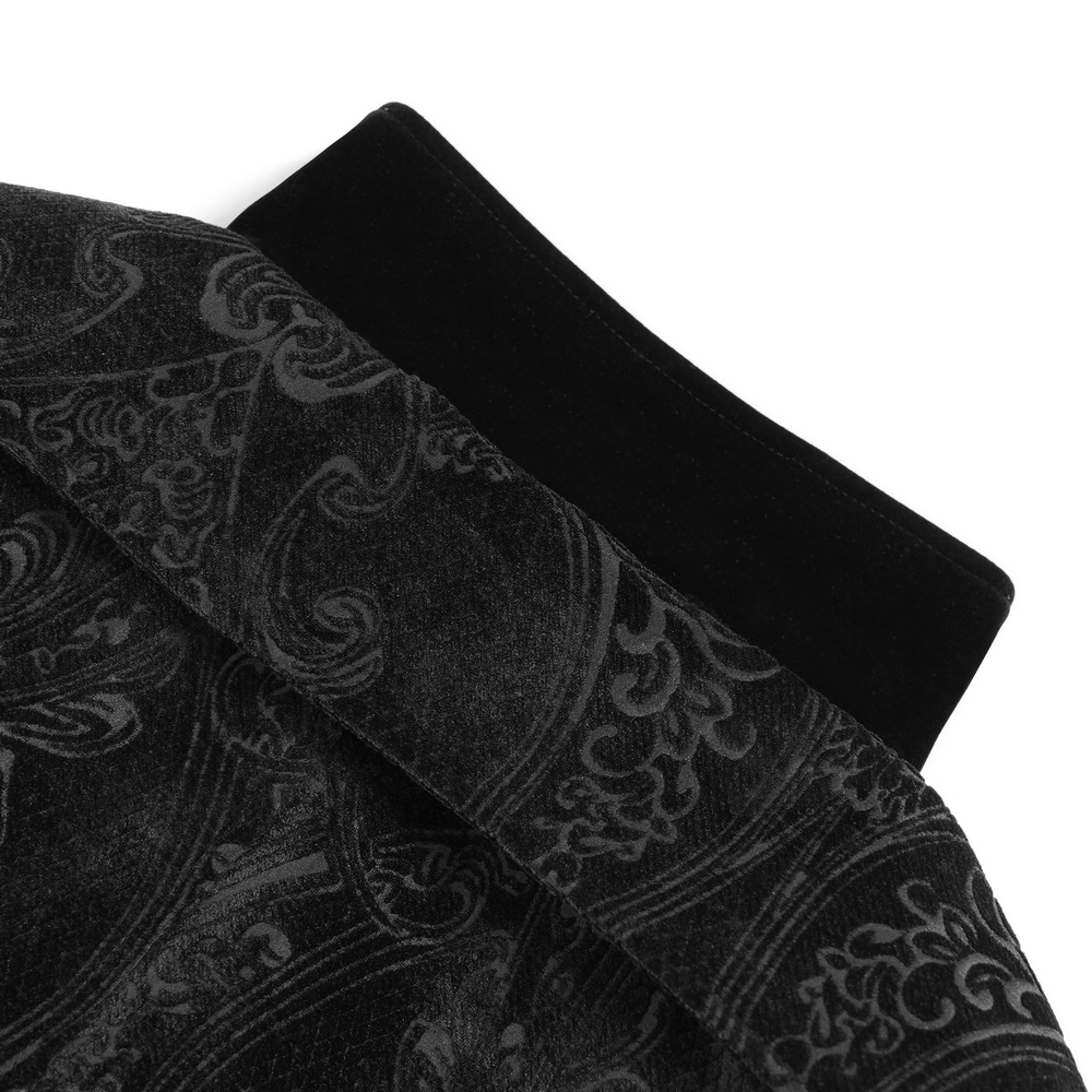 Victorian Gothic Tailcoat with Brocade and Metal Buttons