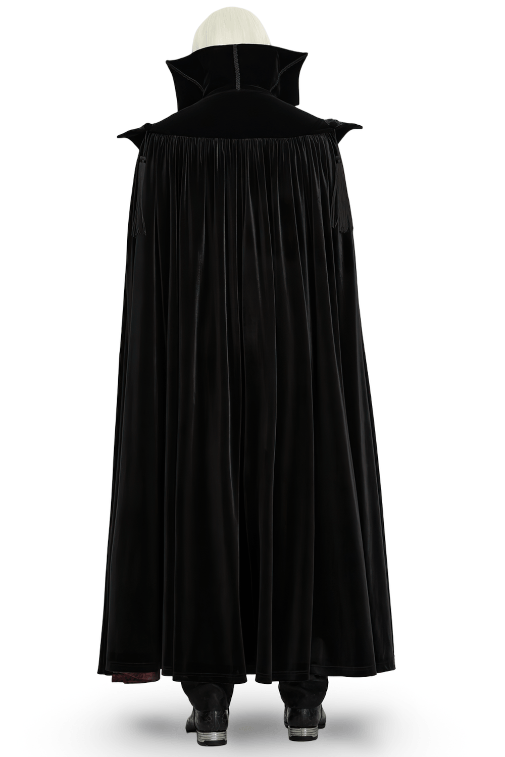 Victorian Gothic Vampire Velvet Cloak with High Collar