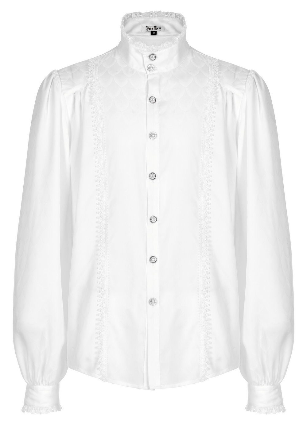 Victorian-Inspired Men's Silky Jacquard Dress Shirt