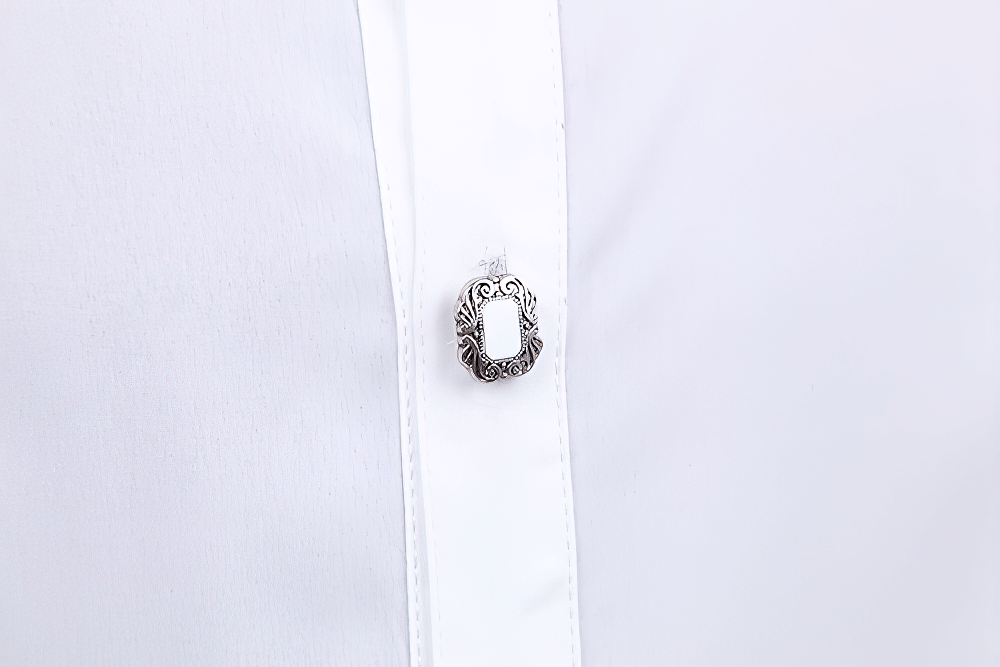 Victorian Inspired White Ruffle Dress Shirt for Men