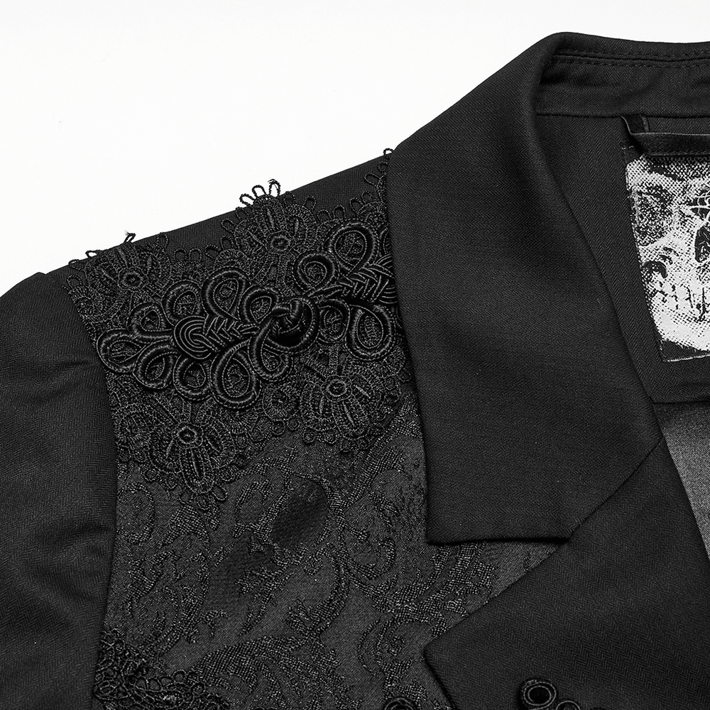 Victorian Jacquard Lapel Gothic Men's Tailcoat Jacket