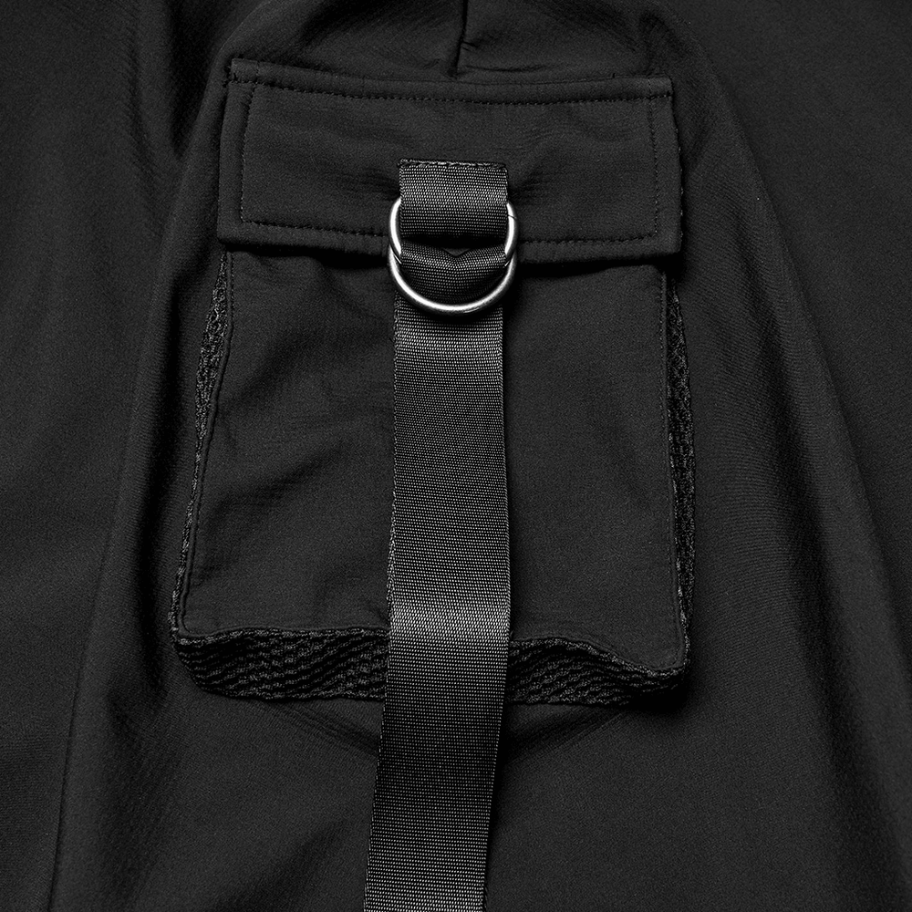 Waterproof Wasteland Punk Cape with Hood and 3D Pockets