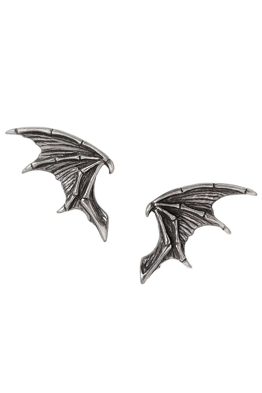 Winged Gothic Earrings With Fantasy Flight Design