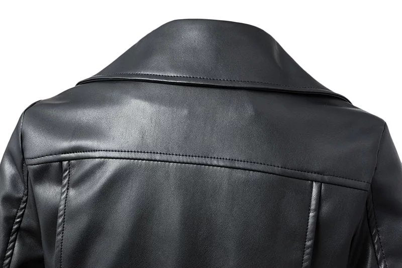 US SALE of Women Faux Leather Jacket With Belt / Biker Jackets in Classic Rock Style