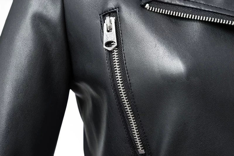 US SALE of Women Faux Leather Jacket With Belt / Biker Jackets in Classic Rock Style
