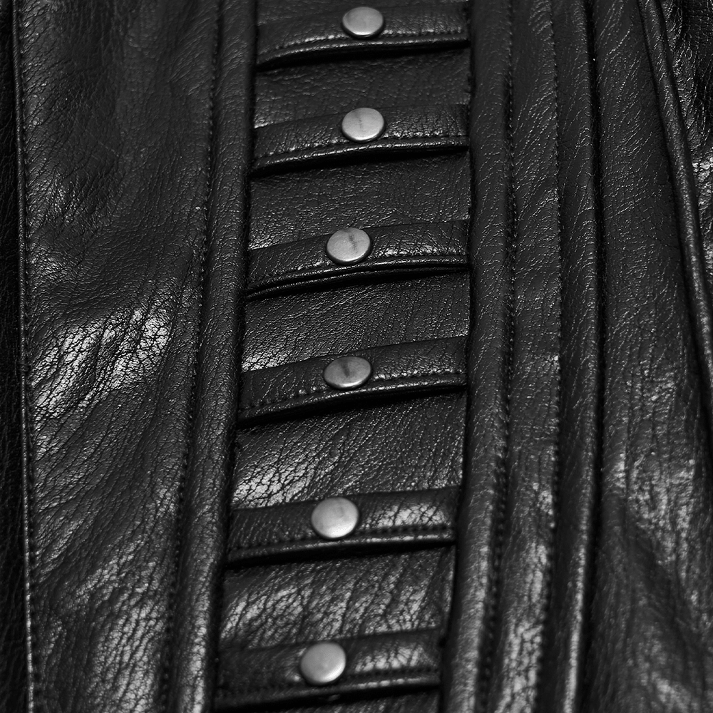 Women's Cyberpunk Faux Leather Underbust Corset