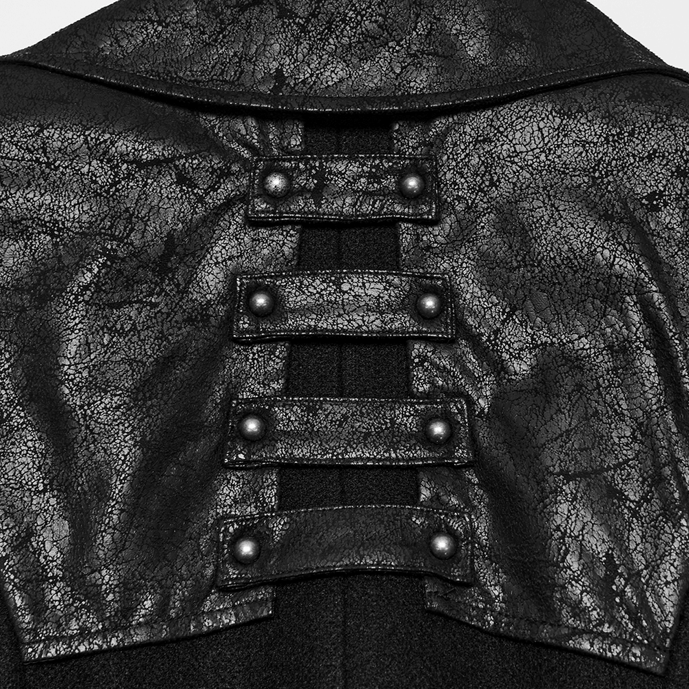Women's Gothic Asymmetrical Coat with Buckle Details
