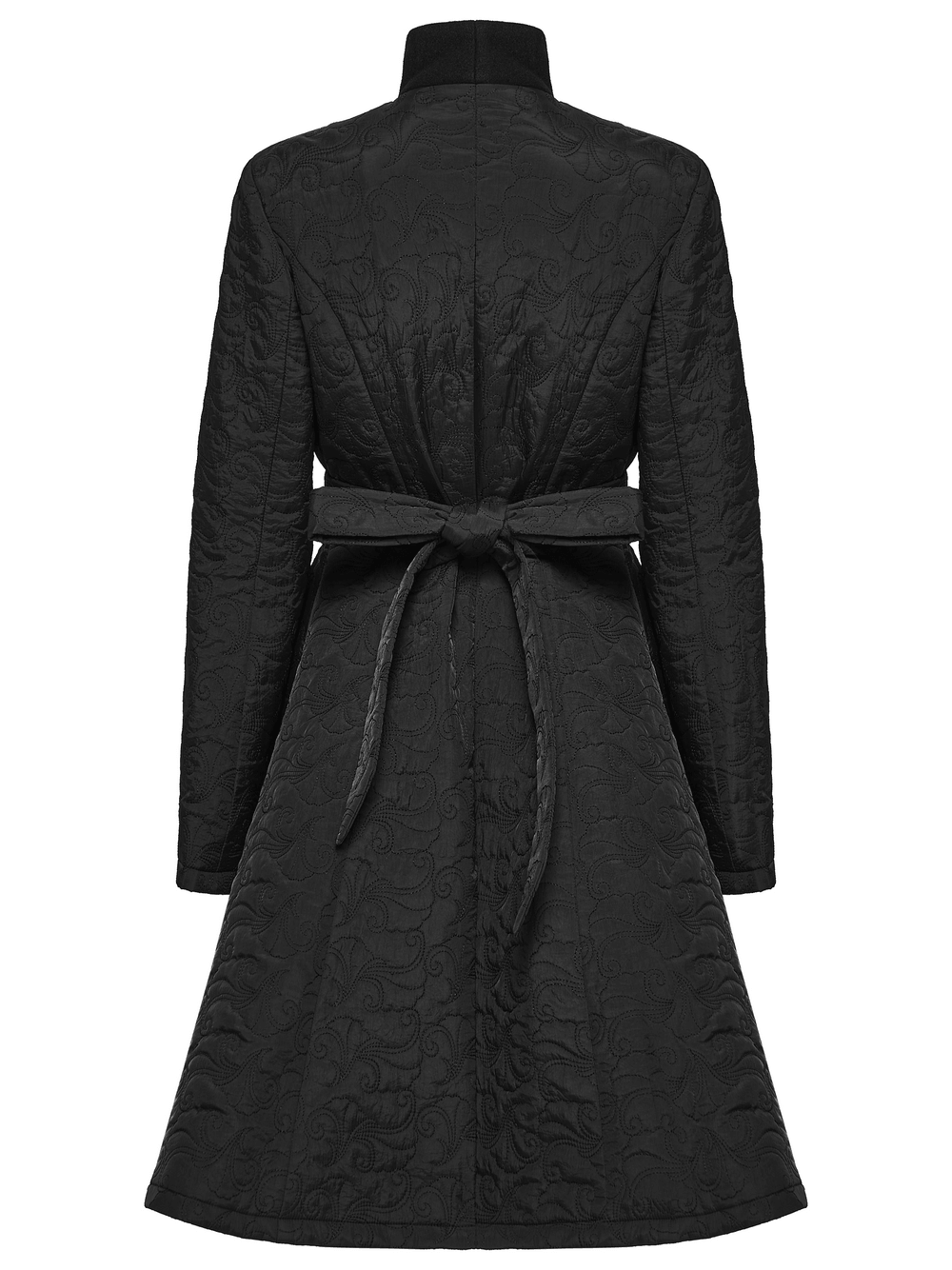 Women's Gothic Embroidered Black A-Line Victorian Coat
